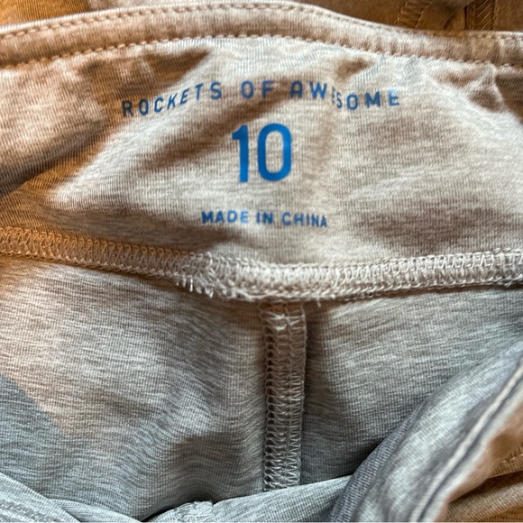 Girls Size 10 Rockets Of Awesome Matching Pants Shirt Set Gray leggings Stretch - Picture 8 of 9